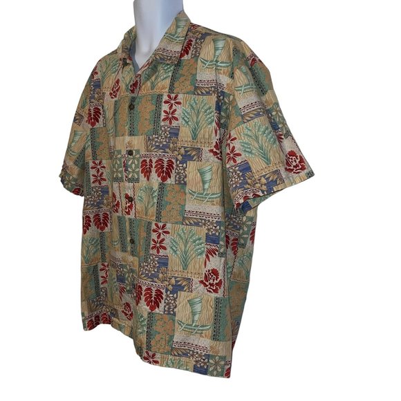 Vintage Retro Ho Aloha Hawaiian Shirt Mens 2XL Floral Aloha Vacation Plumeria - Picture 5 of 10